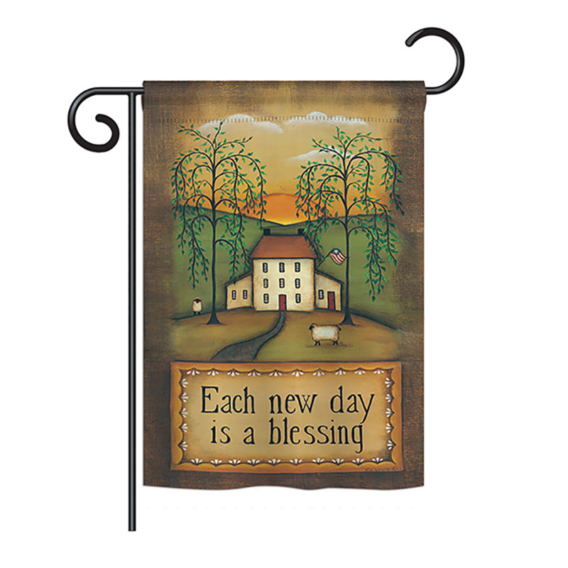 Breeze Decor Each New Day Inspirational Sweet Home Impressions Decorative Vertical 13 X 18 5 Double Sided Garden Flag Set Wayfair