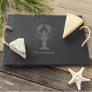 Personalized Lobster Slate 2 Piece Serving Tray Set