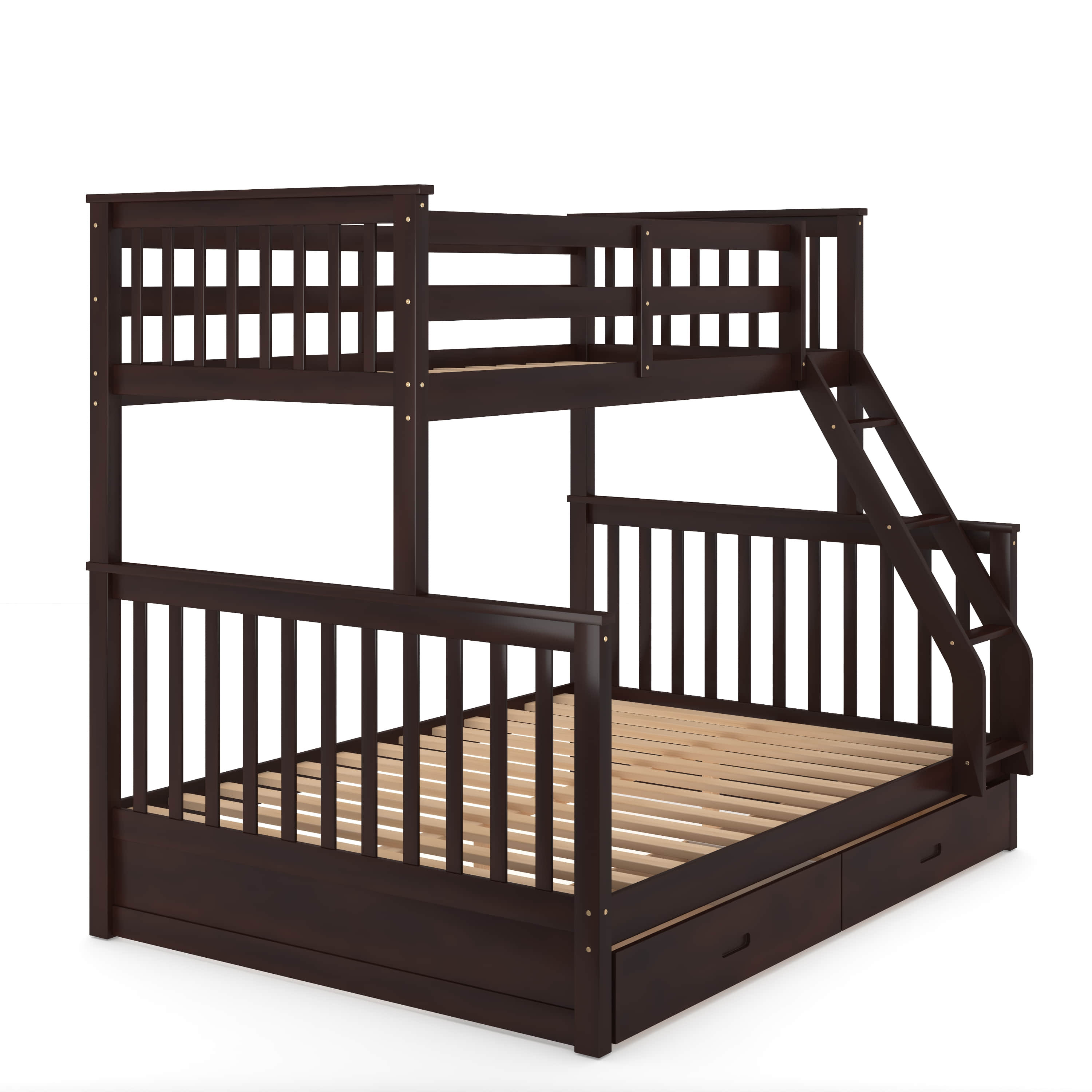 Harriet Bee Fargosa Twin Over Full Solid Wood Standard Bunk Bed by