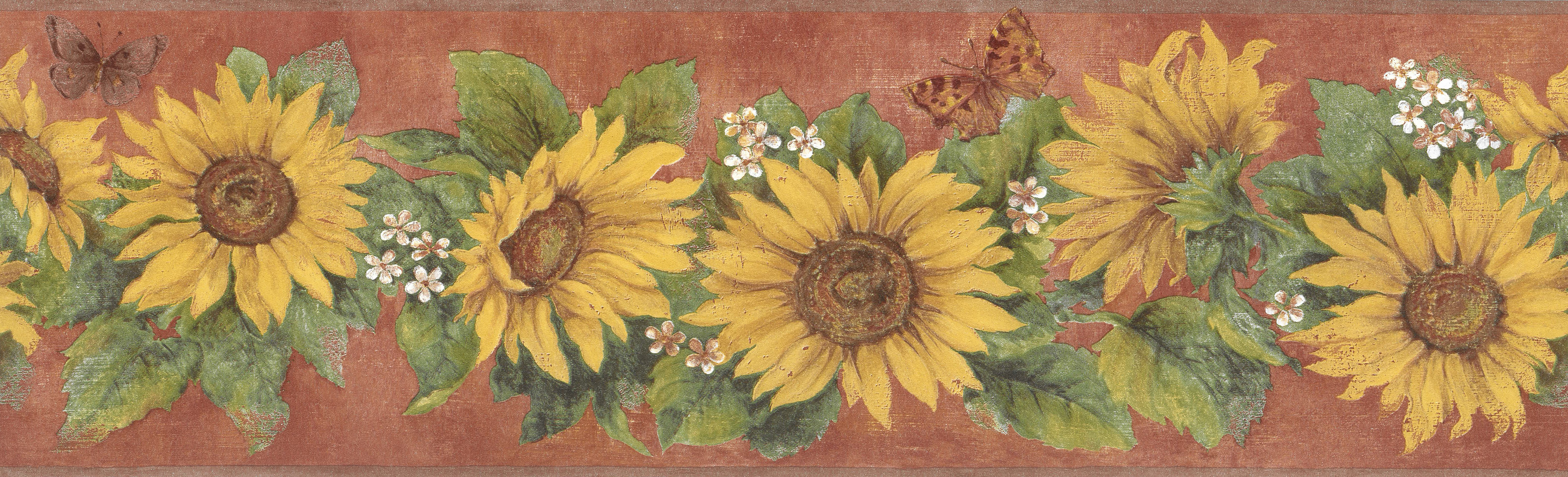 August Grove Dolcie Sunflowers Butterflies 15 L X 6 8 W