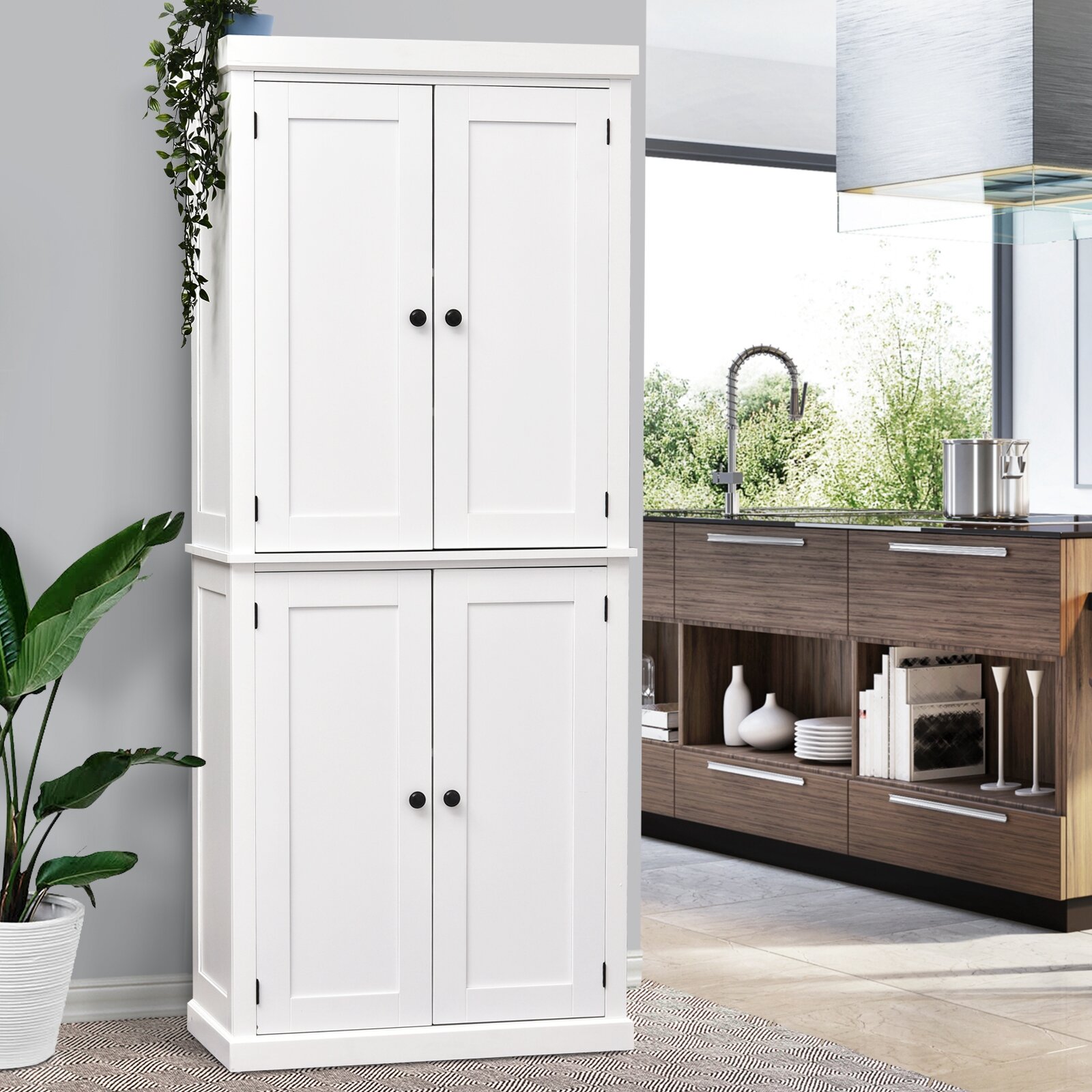 Latitude Run Harumi 73 Kitchen Pantry Wayfair