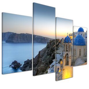 Leinwand-Bild Kunstdruck Hochformat 50x125 Bilder Santorini Griechenland