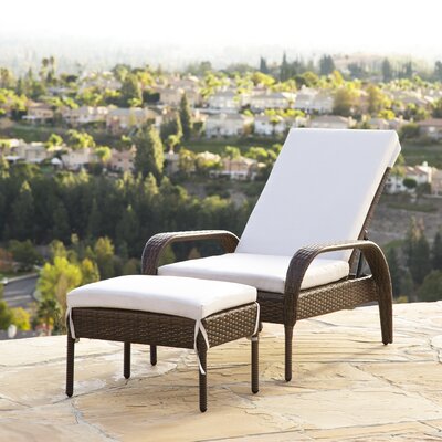 Lisette Patio Chair With Cushion Wade Logan Cushion Color Beige Frame Color Brown