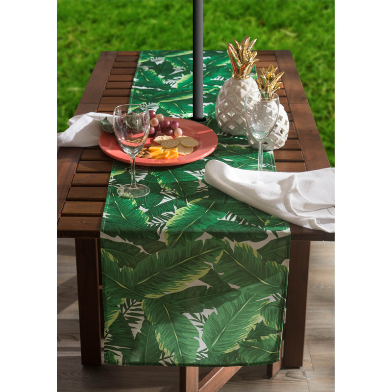 Bay Isle Home Shahan Banana Leaf Umbrella Outdoor Table Runner Reviews