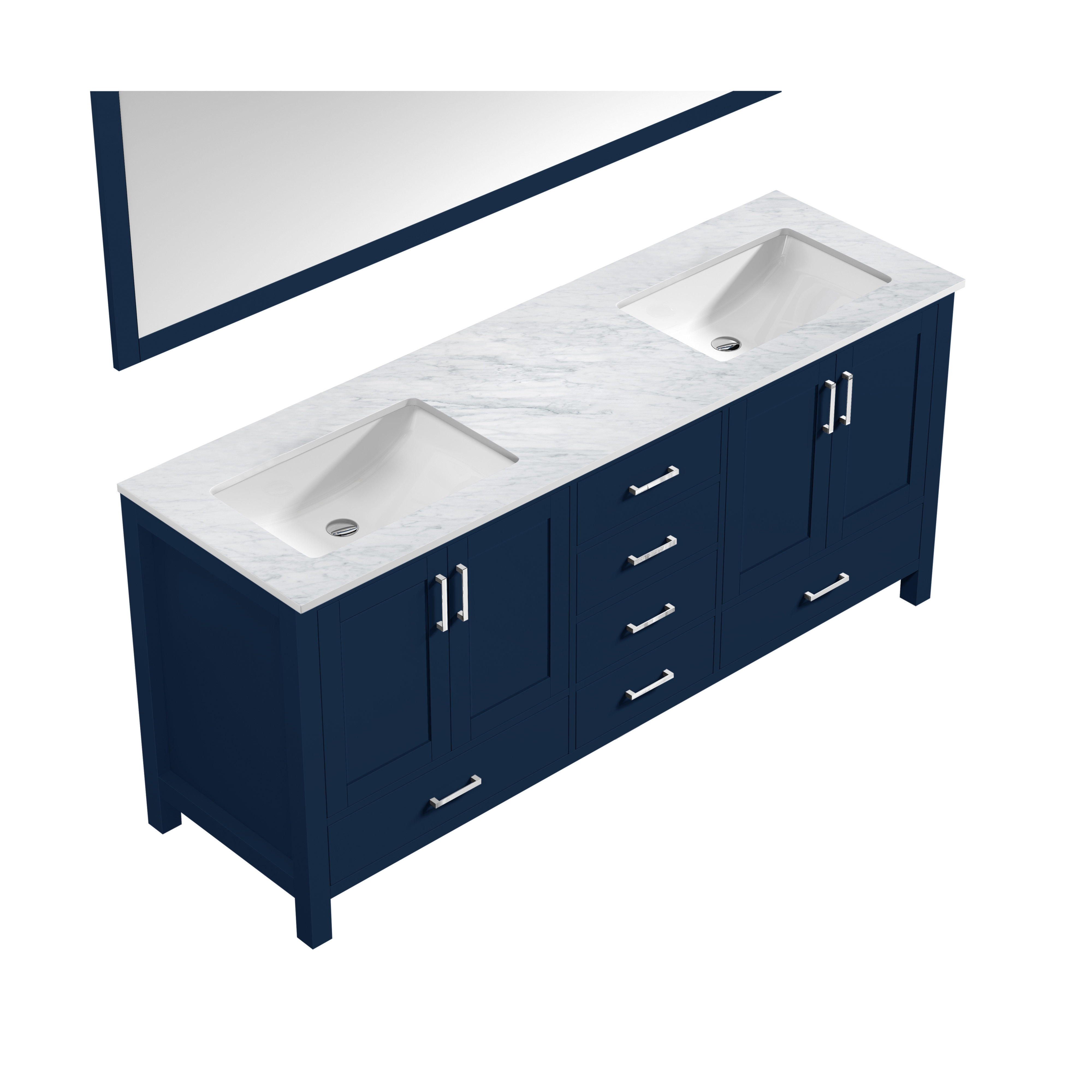 Latitude Run® Jacques 72 in. W x 22 in. D Navy Blue Double Bath Vanity Wayfair