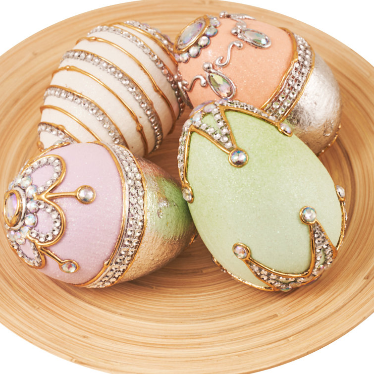 easter egg decor ideas. jewel encrusted eggs decor accents. 