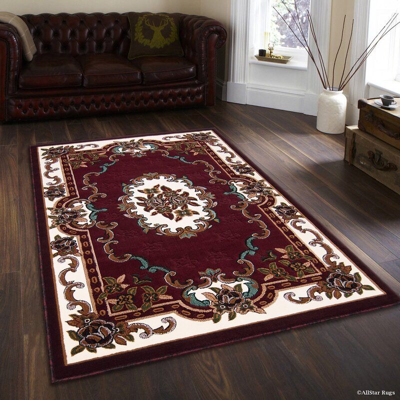 AllStar Rugs Burgundy Area Rug | Wayfair