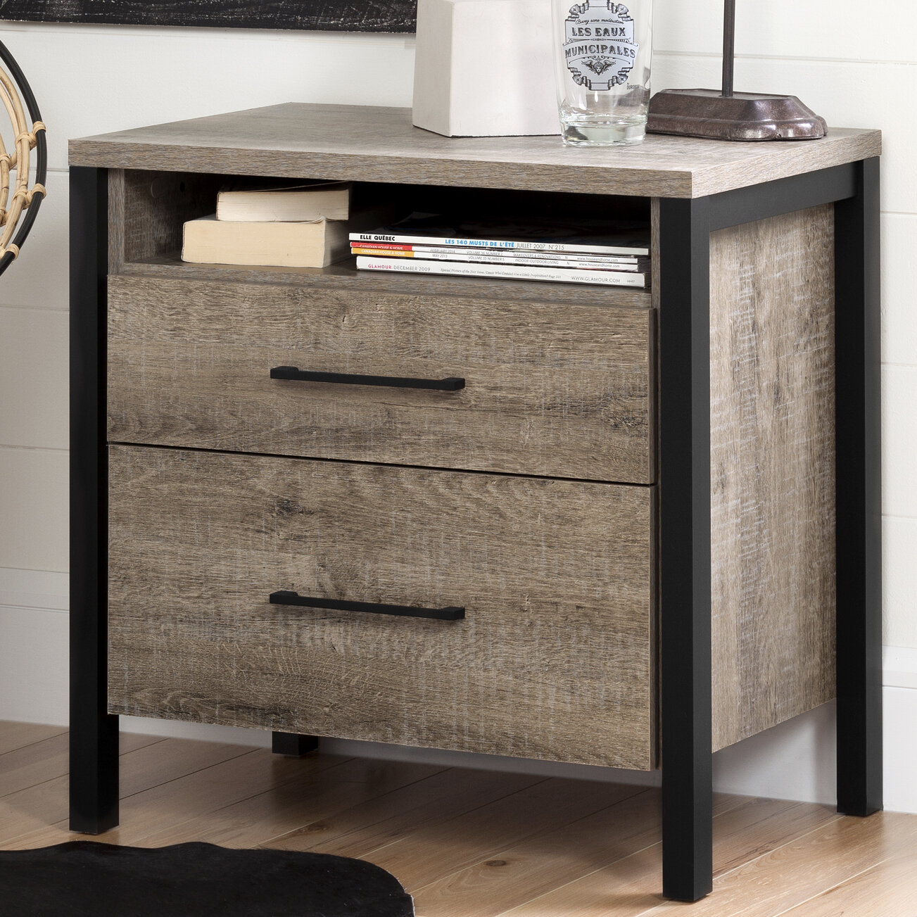 South Shore Gravity 2 Drawer Nightstand Birch Lane