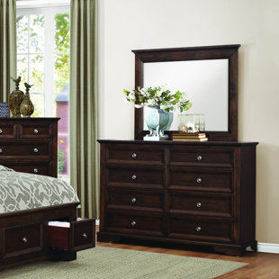 Go to store & view more images Homelegance Eunice 8 Drawer Double Dresser with Mirror