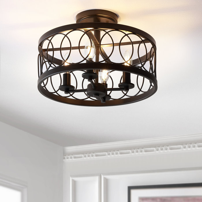 Gracie Oaks Carreiro 4 Light 15 5 Semi Flush Mount Reviews