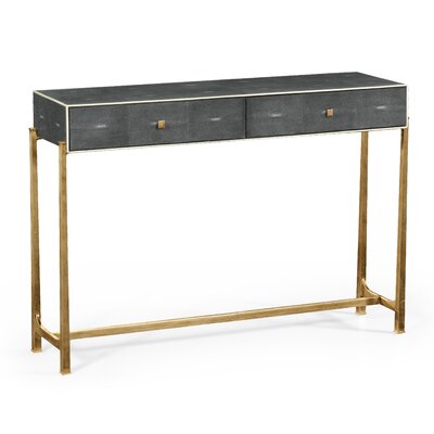 Jonathan Charles Fine Furniture Box 48" Console Table  Table Top Color: Anthracite, Table Base Color: Gold