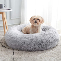 small grey dog bed
