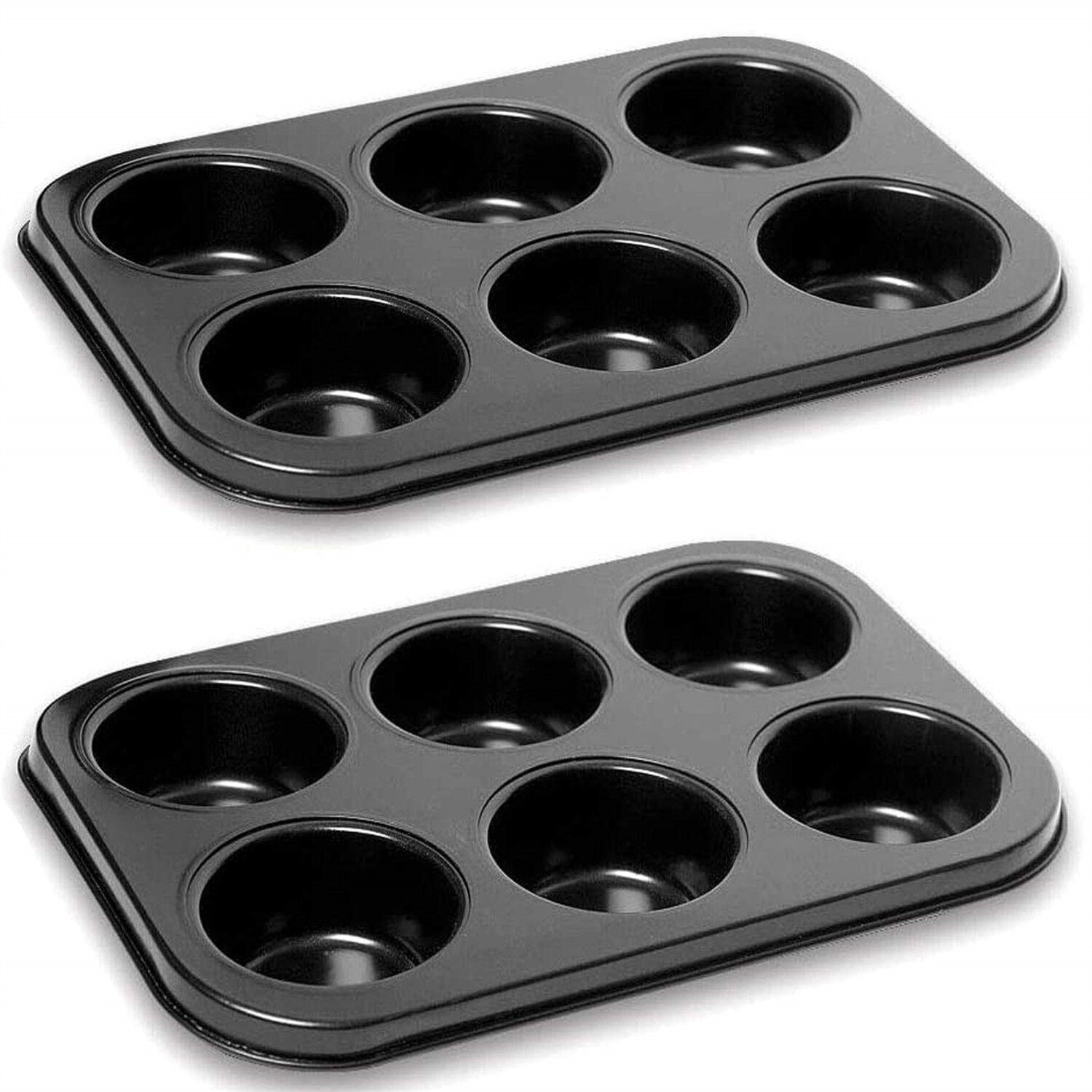 6 Cup Muffin Cooking Pan Heavyweight Steel Bakeware Baking Muffins & Cupcakes