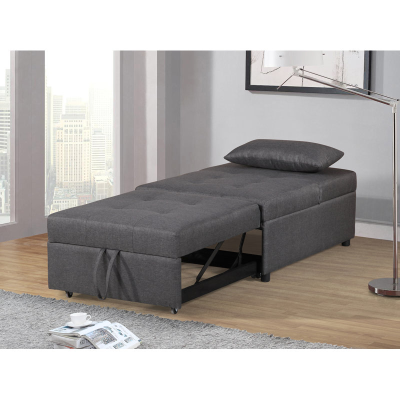 Latitude Run Doreeann Twin 31 Tufted Back Futon Chair Reviews Wayfair