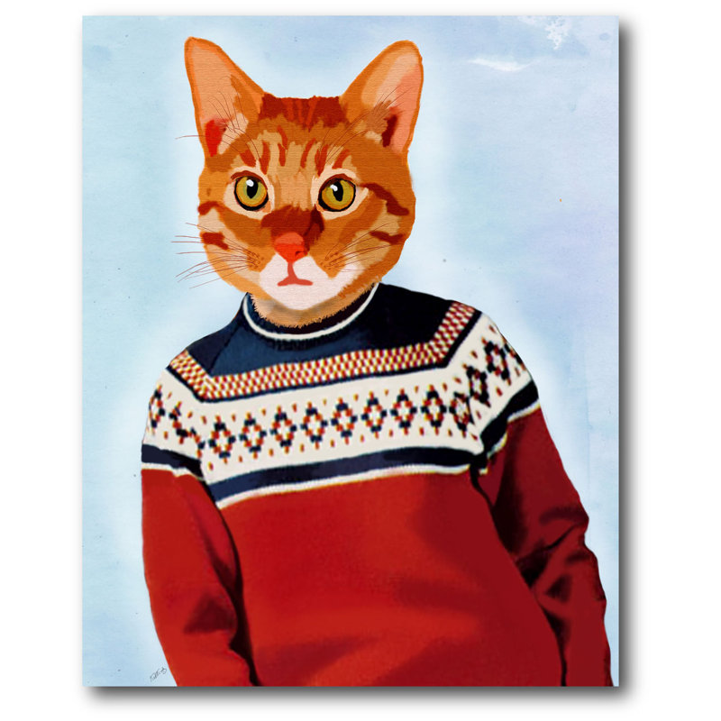 orange cat sweater