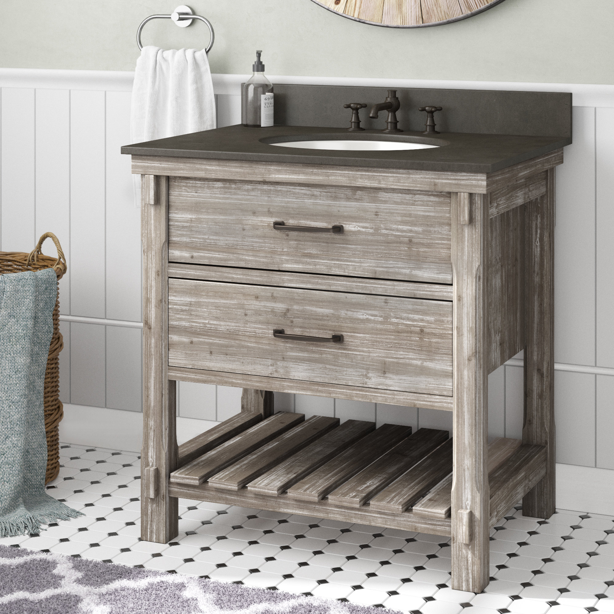 Laurel Foundry Modern Farmhouse Clemmie 31 Single Bathroom Vanity Set Reviews Wayfair