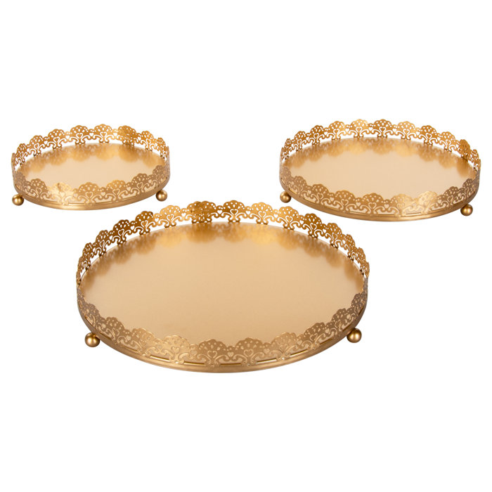 Amalfidecor Sophia 3 Piece Coffee Table Tray Set Reviews Wayfair