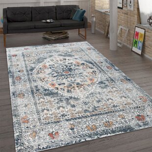 Teppich Persisch Orientalisch Klassisch mit Ornament Wohnzimmer Blau 7 Größen 