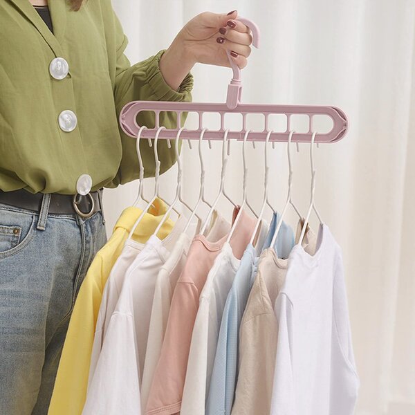 Details about   Multi-Purpose 9 Slots Closet Clothes Magic Hangers Sturdy for Shirt Skirt 