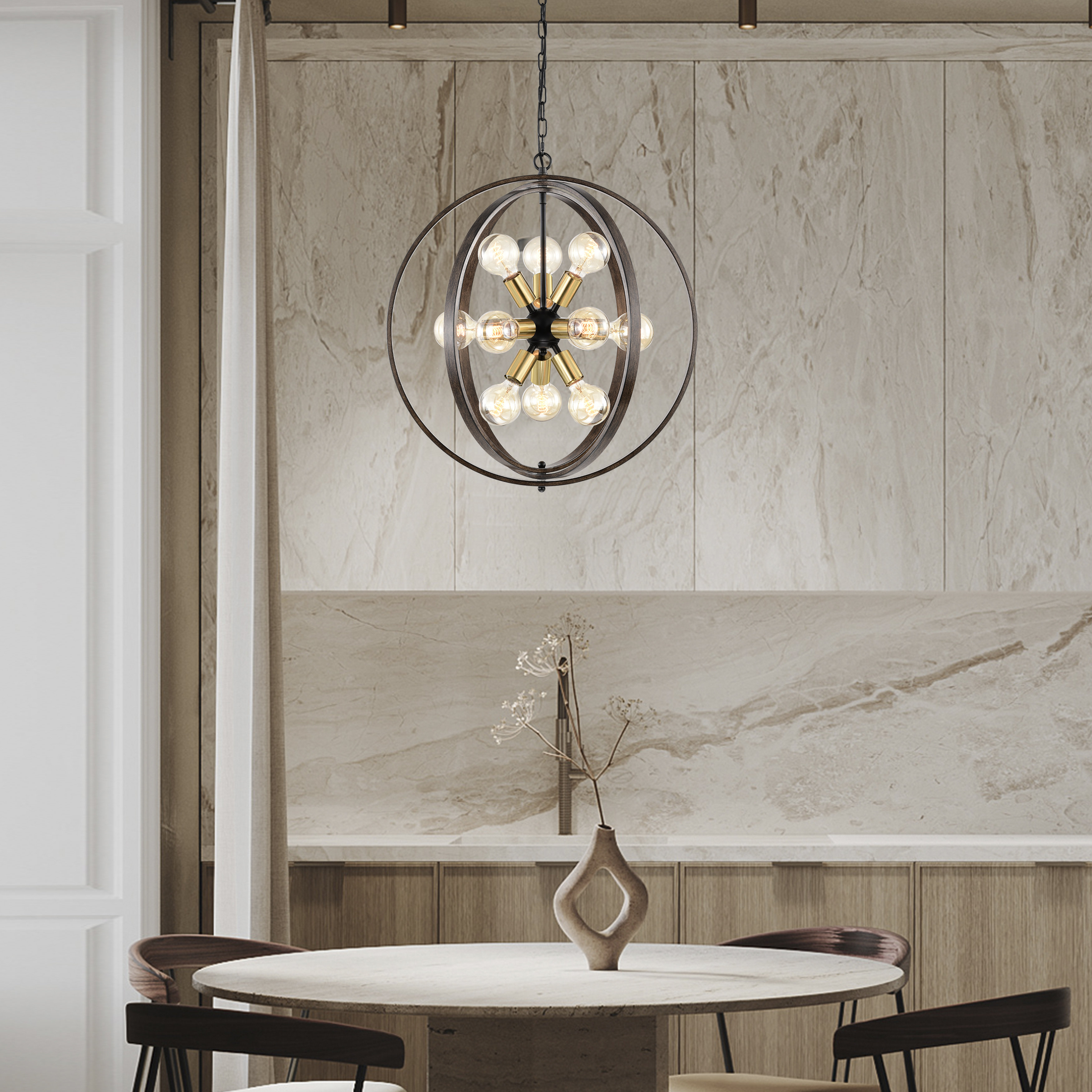 Gracie Oaks Mathumitha 12 Light Globe Chandelier Wayfair