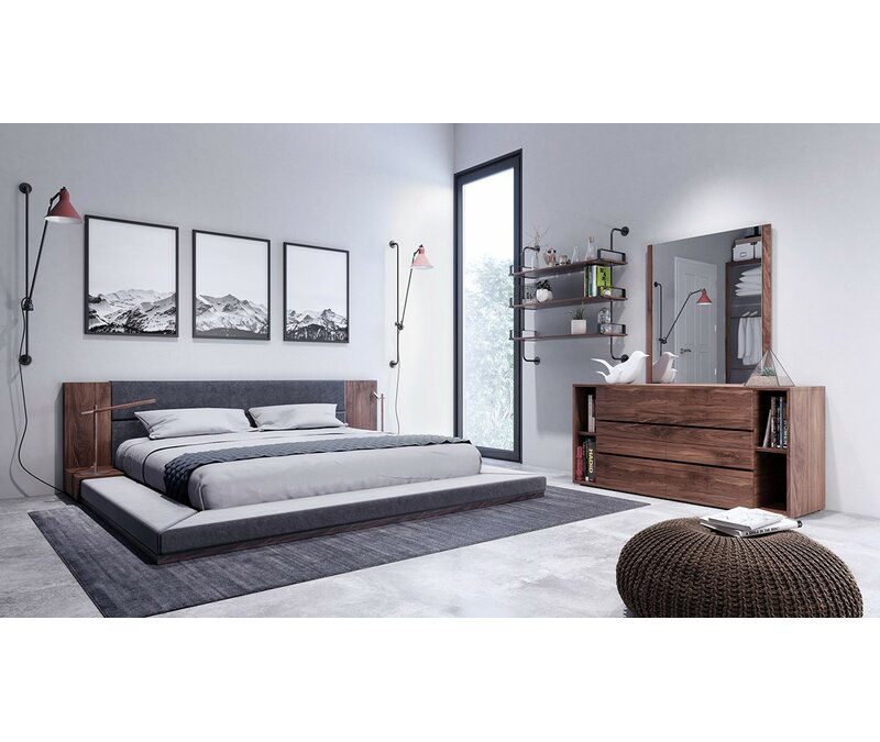 defalco platform 3 piece bedroom set