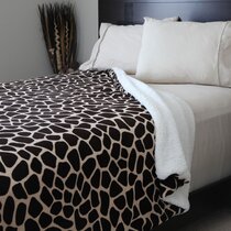 HommomH Animal Blanket,Zebra and Giraffe,Soft Warm Fuzzy Throw Blankets 50x60,White