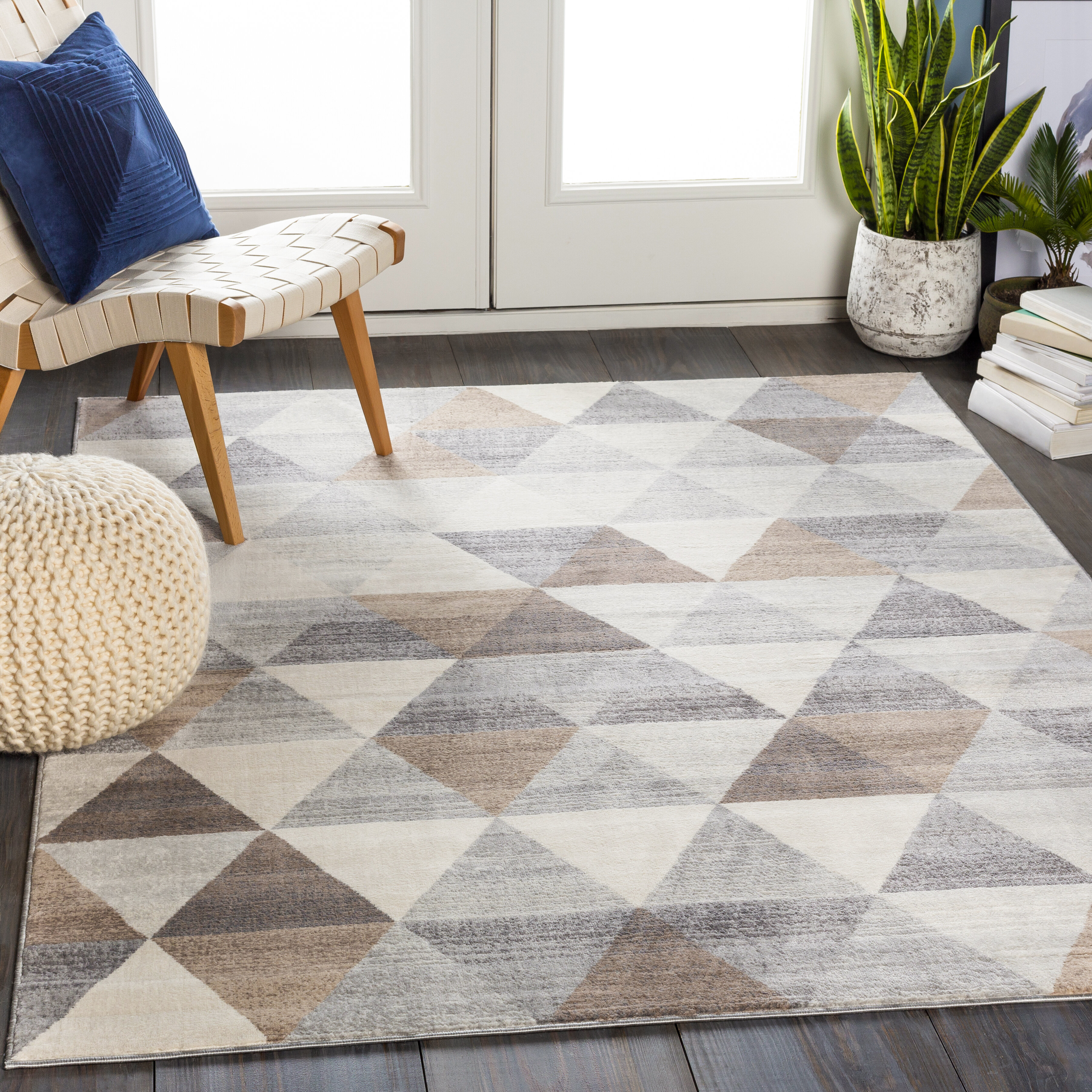 area rug Smt#34 Modern Area rug dark gray soft pile sizes 2x3 3x5 5x7 8x11 