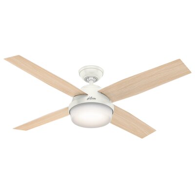 52 Dempsey 4 Blade Ceiling Fan Hunter Fan Finish Fresh White With