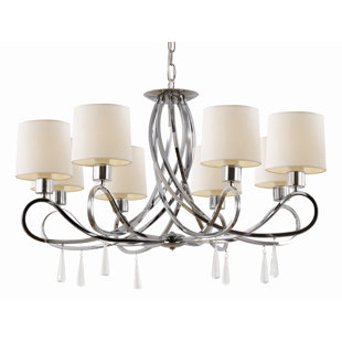 Go to store & view more images Huldah 8-Light Shaded Chandelier by House of Hampton