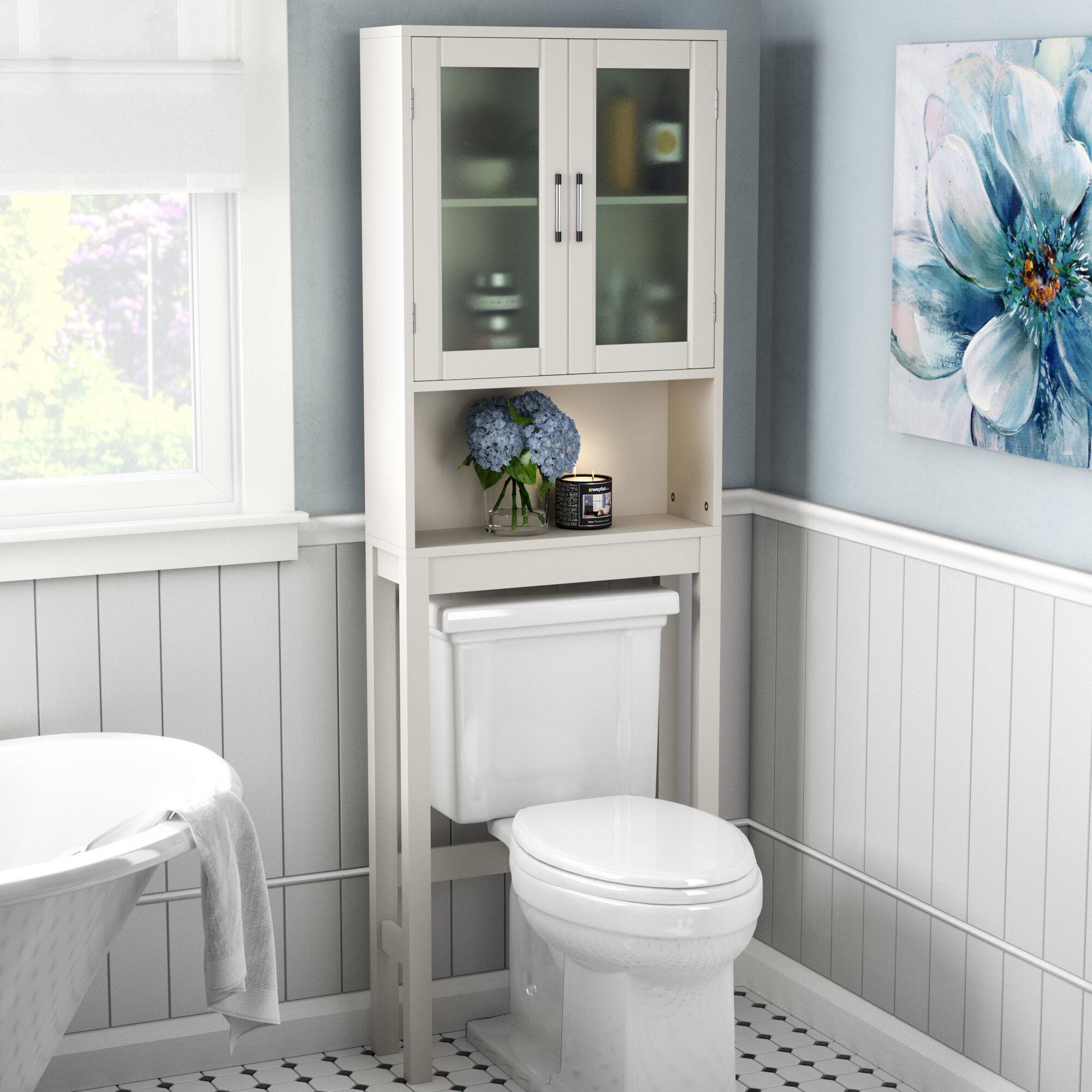 Rebrilliant Poyner 22 5 W X 67 3 H Over The Toilet Storage