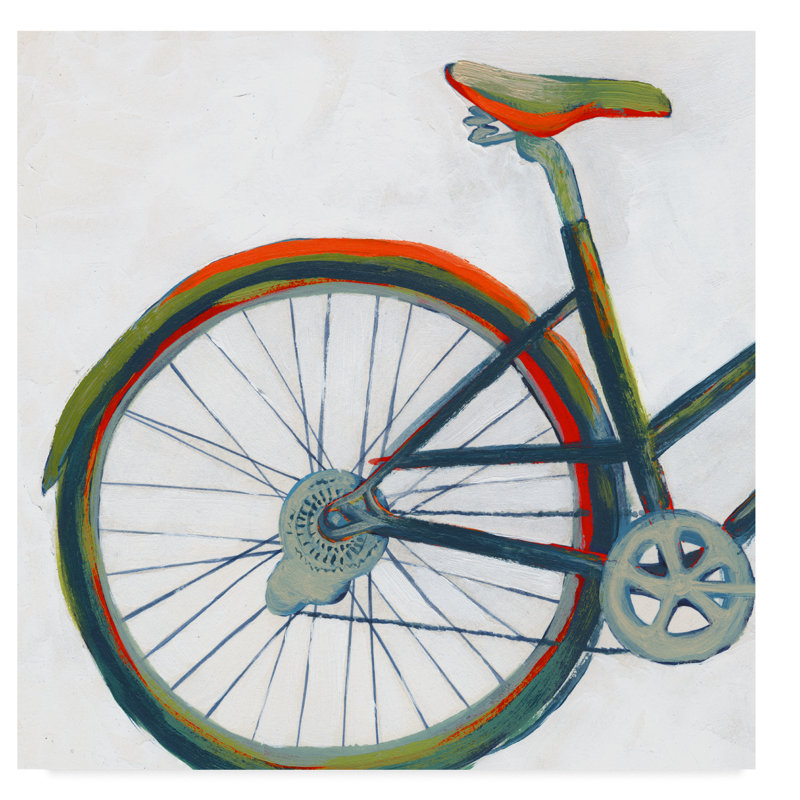 East Urban Home Bicycle Diptych I Acrylic Painting Print On Wrapped Canvas Wayfair