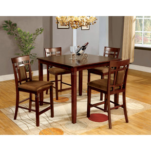 Yerby 5 Piece Counter Height Dining Set by
