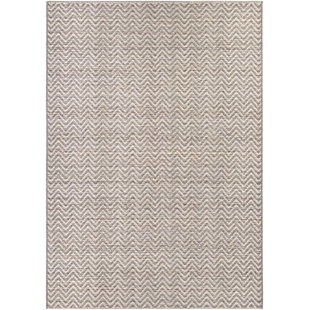 Modern Contemporary Recycled Plastic Rug Allmodern Barrington Light Brown Ivory Indoor Outdoor Area Rug