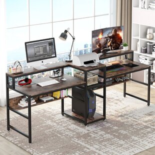 two person desk wayfair