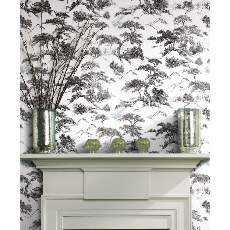 York Wallcoverings ORIENTAL TOILE PEEL & STICK WALLPAPER | Wayfair