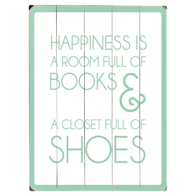 Books  Shoes Textual Art MultiPiece Image on Wood in Mint Artehouse LLC