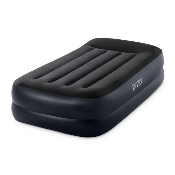 Raised Downy Inflatable Indoor Air Mattress Bed w/Built-in Electric Pump&Pillows 