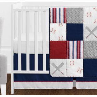 Vintage Baseball Crib Bedding Wayfair Baseball Patch 11 Piece Crib Bedding Set