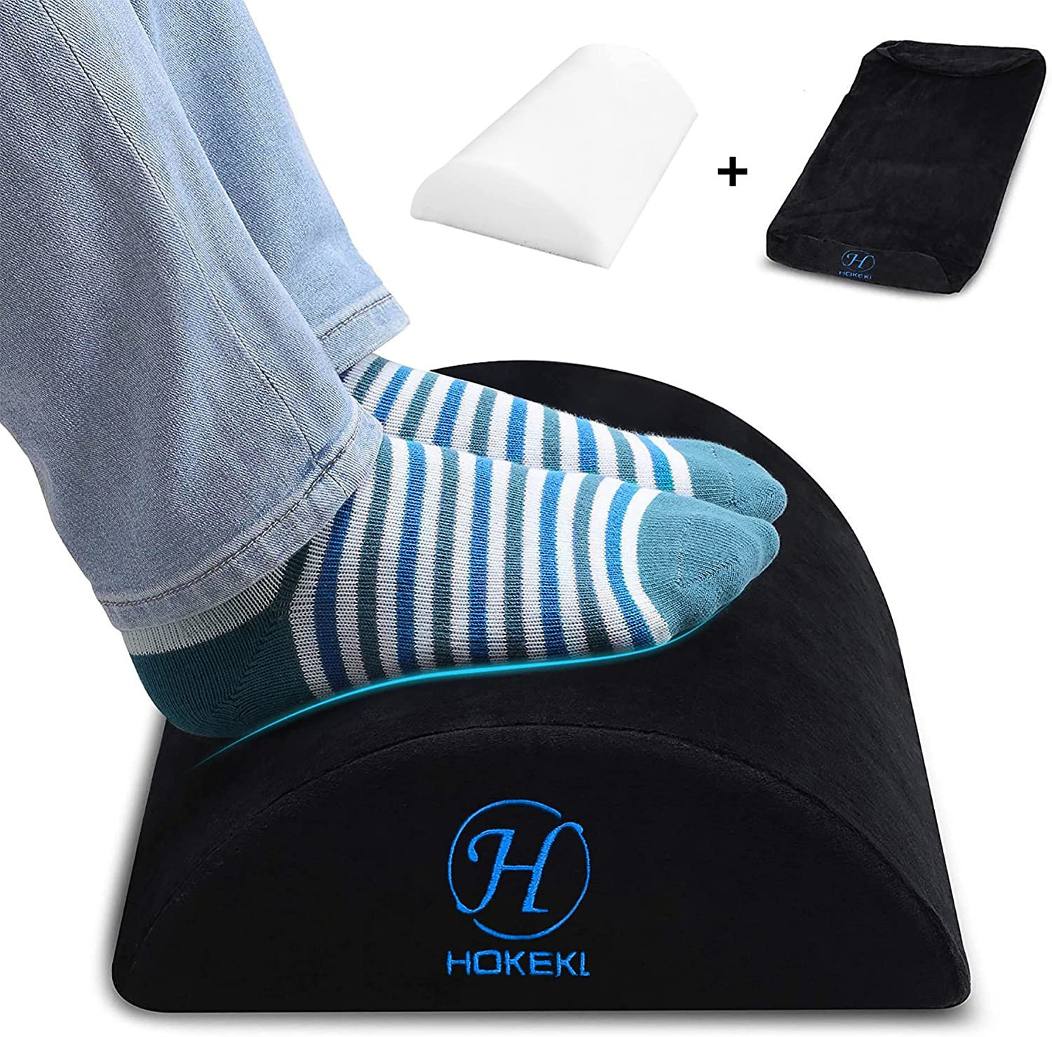 Angled Half Cylinder Foot Rest Cushion for Under Desk to Relieve Knee Pain Angled Half Cylinder Foot Rest Cushion for Under Desk to Relieve Knee Pain