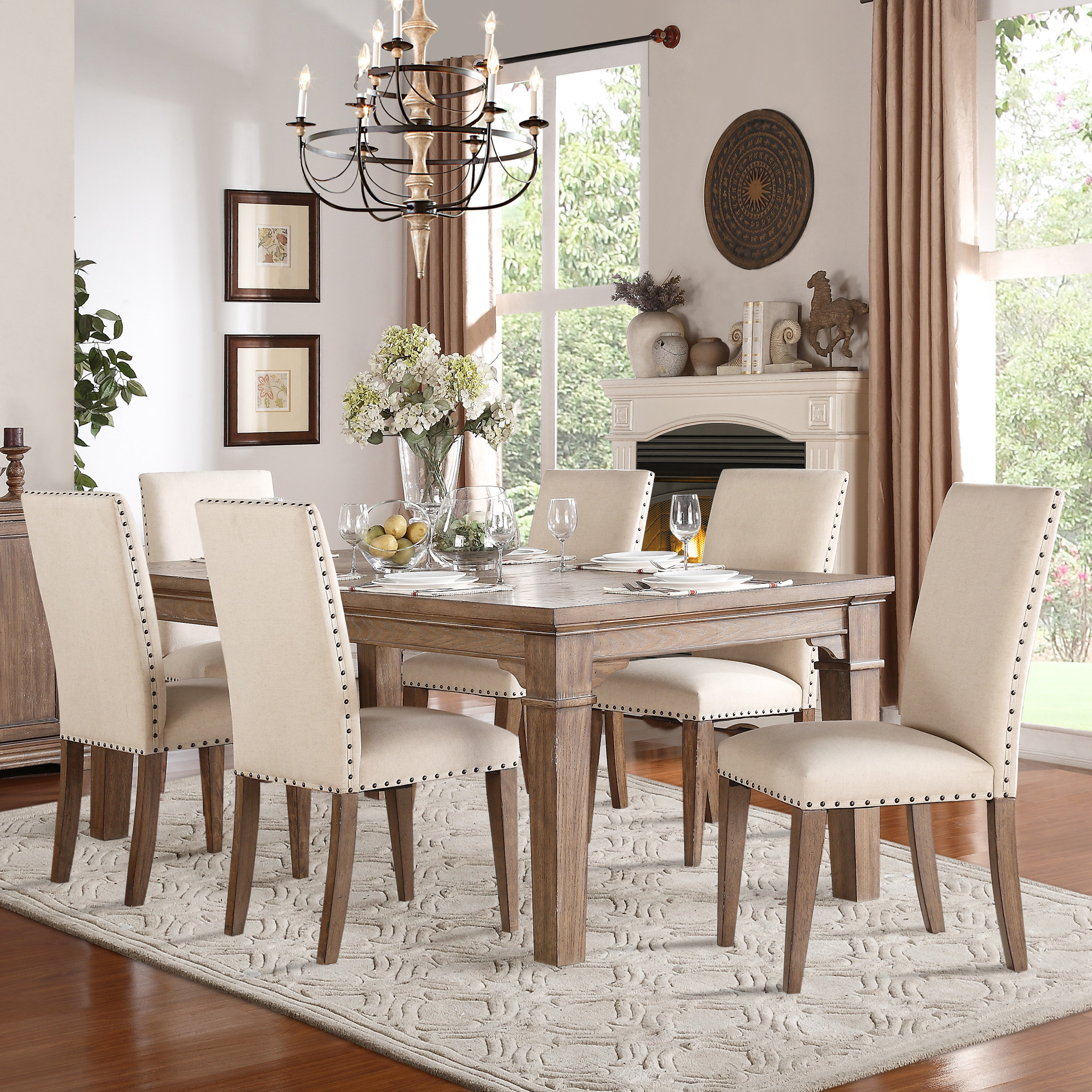 Darby Home Co Wilmington 7 Piece Dining Set Reviews Wayfair