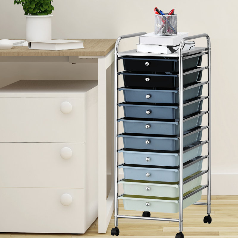Rebrilliant 10 Drawer Trolley Storage Chest Reviews Wayfair