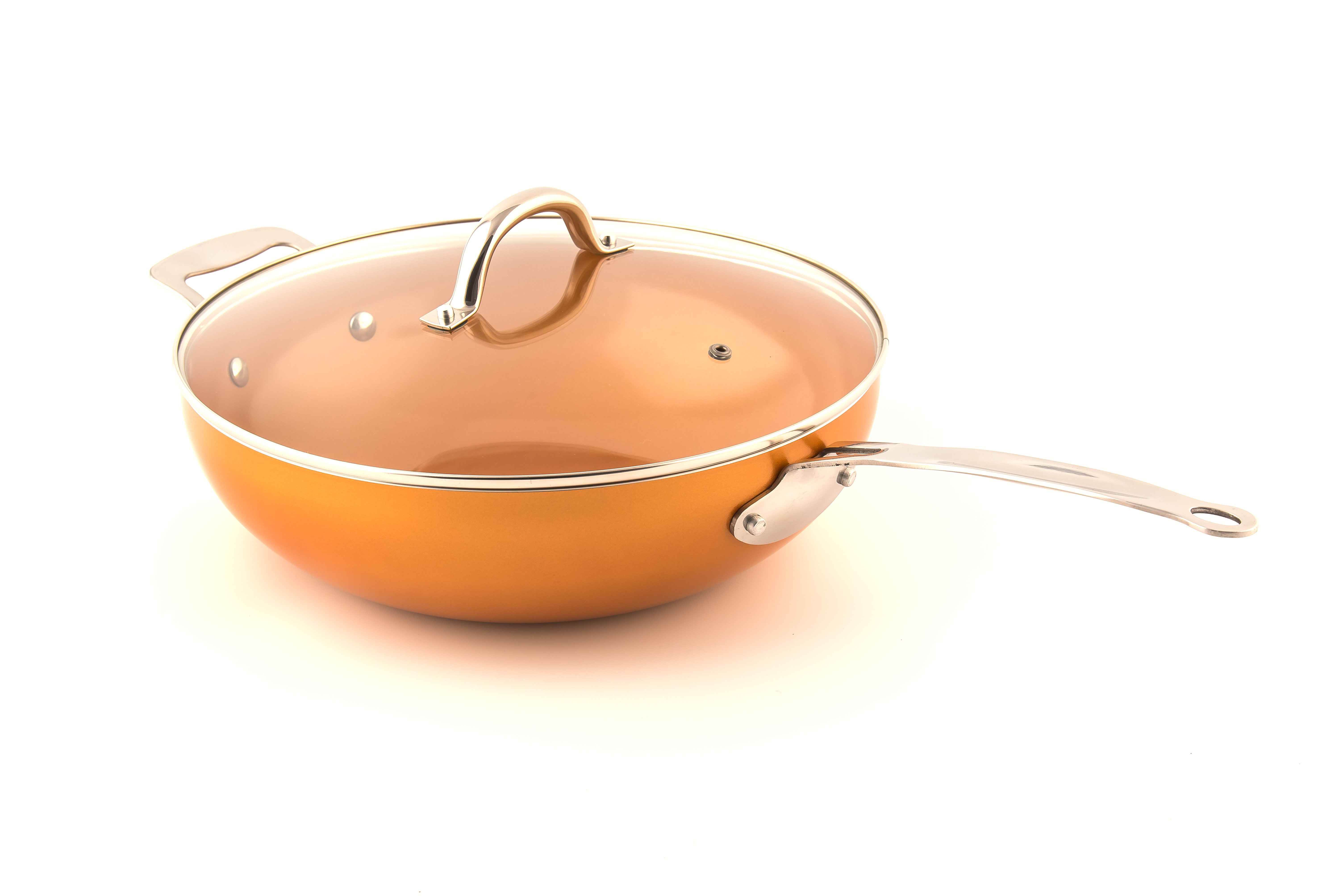 Master Pan Original Copper Pan NonStick Wok with Lid, 12 & Reviews