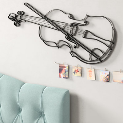 Violin Fiddle Metal Wall Décor