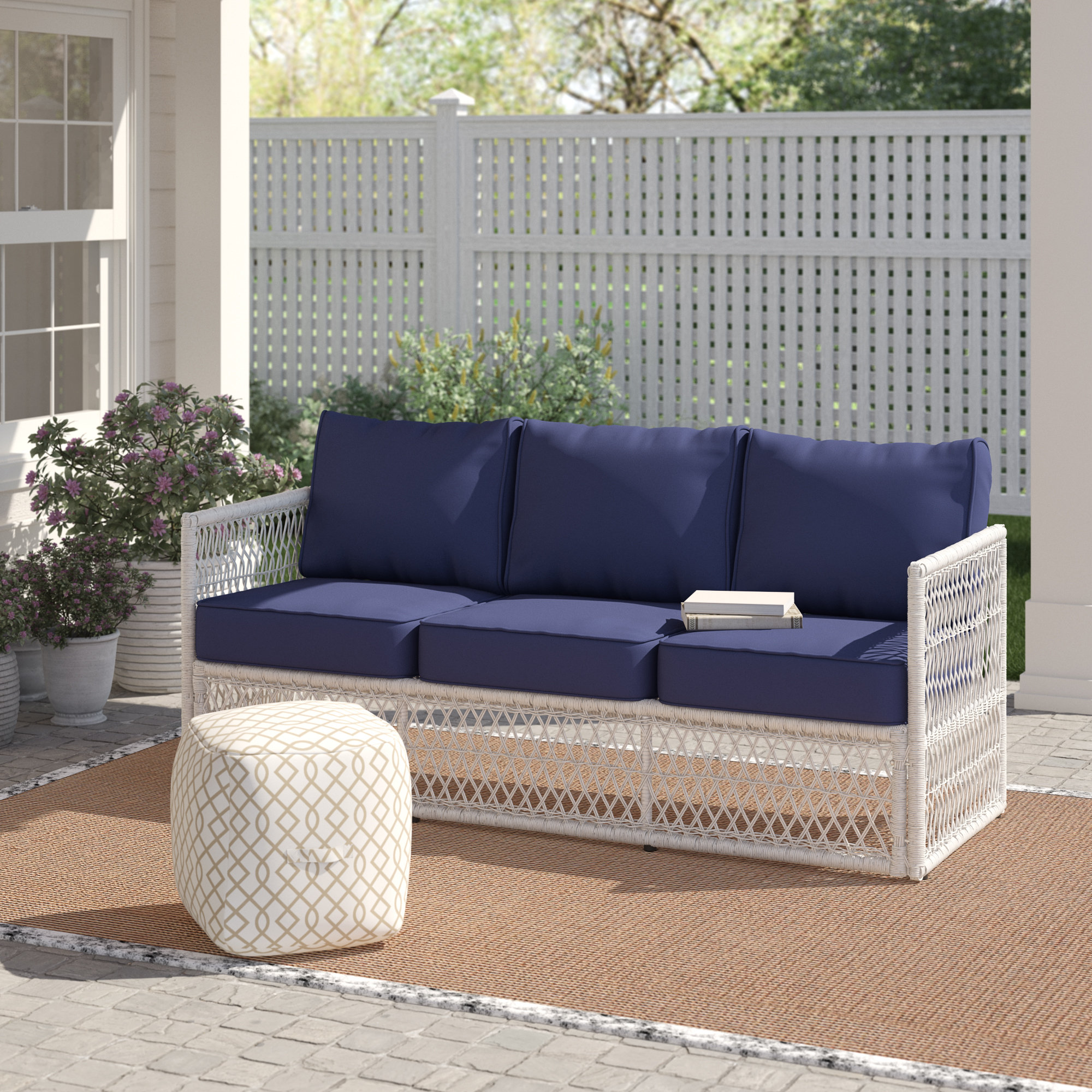 Matus Patio Sofa With Cushions Reviews Birch Lane