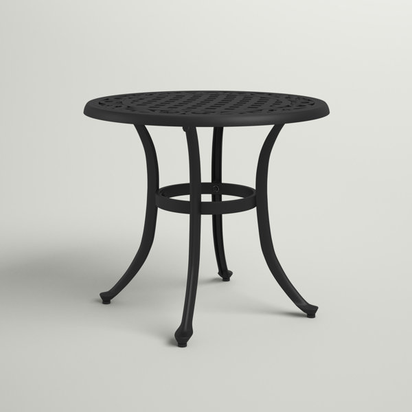 Cast Aluminum Patio Furniture End Table Outdoor Side Table 24x24x21H NEW Black 