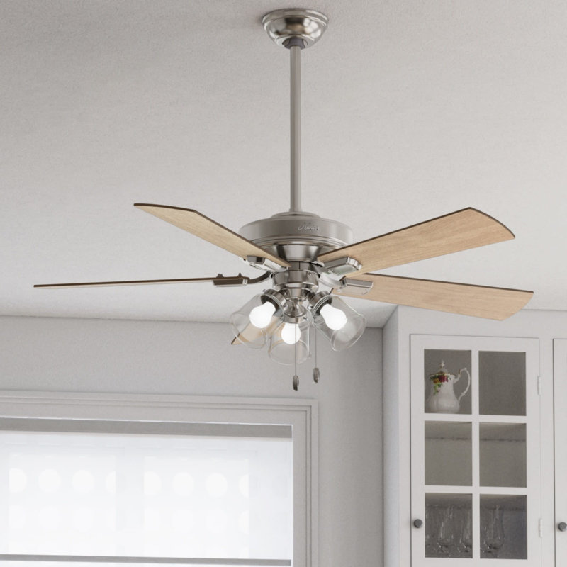 52 Crestfield 5 Blade Standard Ceiling Fan With Pull Chain And