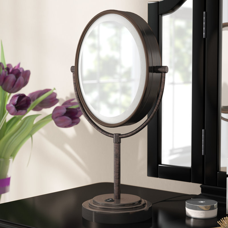 Alcott Hill Sacramento Double Sided Lighted Makeup Shaving Mirror