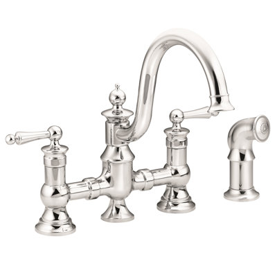 Waterhill Bar Faucet With Side Spray And Duralock Moen