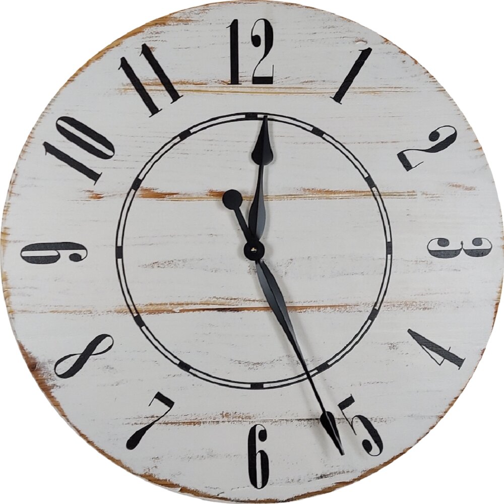 Gracie Oaks Abdoulmalik Farmhouse Wall Clock Wayfair