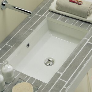 Tech Rectangular Undermount Bathroom Sink with Overflow